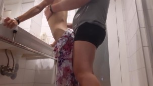 Sex of two strangers in the toilet – lesbian_illusion